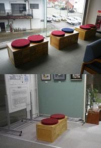 設置したベンチ