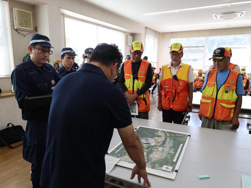 机上訓練を行う様子