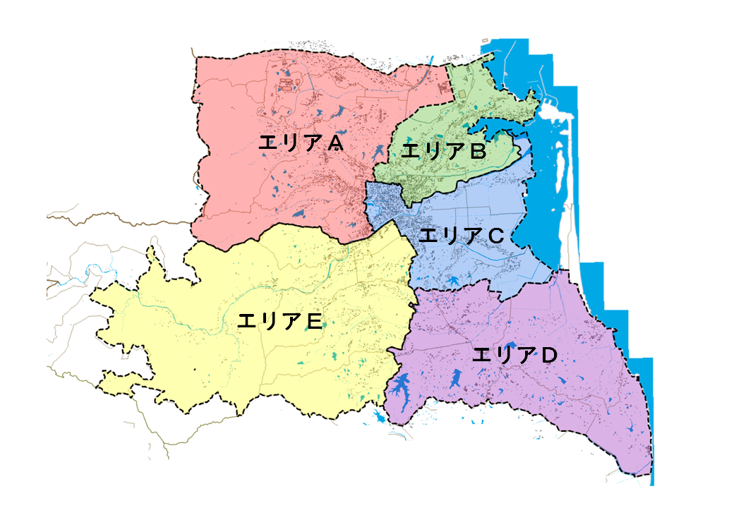 おでかけミニバス運行エリア図