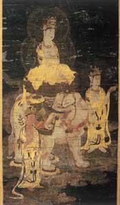 絹本著色普賢菩薩像の写真