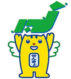 めいすいくんという選挙のマスコットキャラクターと日本地図のイラスト