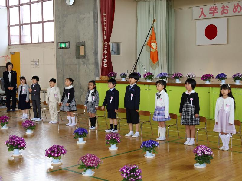 日立木小学校入学式