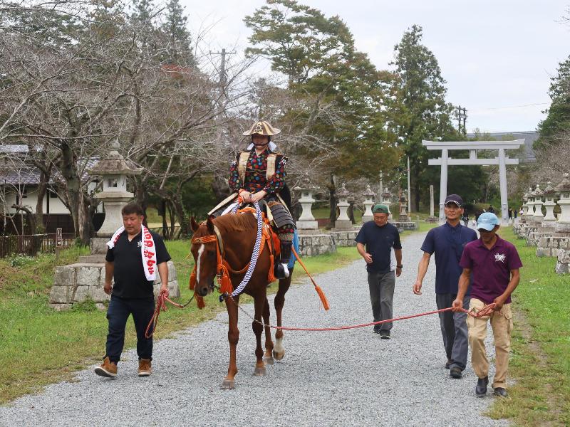 一日騎馬武者体験の様子