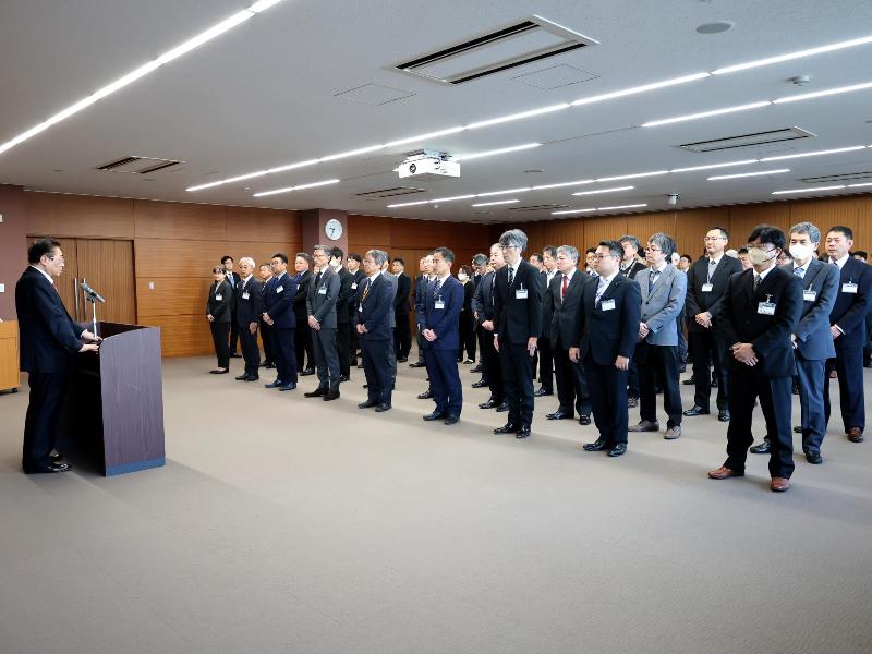 市長訓示の様子