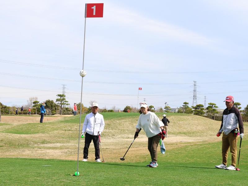 カップインの瞬間の様子