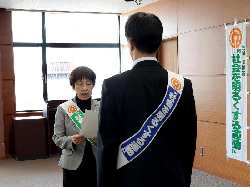 メッセージ伝達式の様子