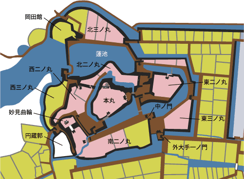 中村城下地図のイラスト