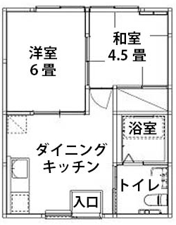 個室の間取りの図面