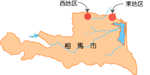 相馬中核工業団地の地図