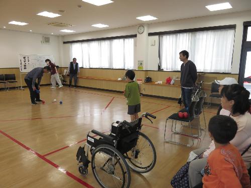 ボッチャ体験ブース